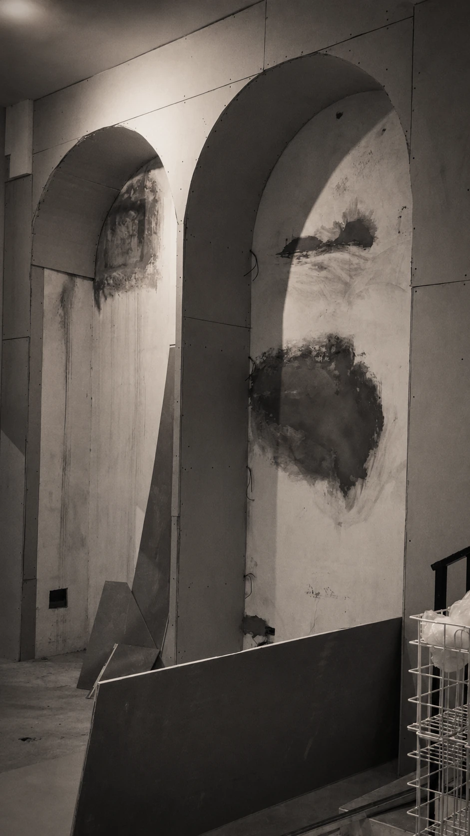 Arcos interiores en proceso de construcción